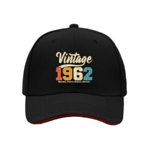 Vintage 1962 Men's Baseball Cap Birthday Gift Hat