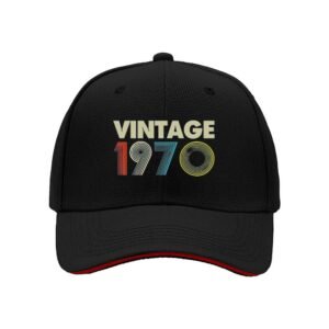 Vintage 1970 Men's Baseball Cap Retro Style Gift for Him