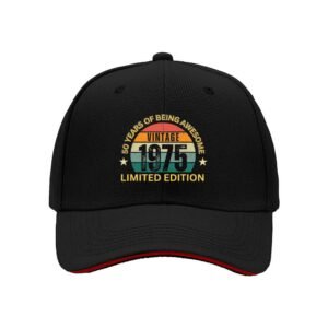Vintage 1975 50th Birthday Men's Baseball Cap Limited Edition Gift