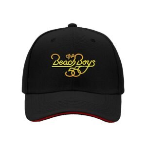 The Beach Boys 50th Anniversary Logo Men's Baseball Cap Classic Rock Music Fan Gift for Birthday or Holiday Celebration