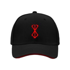 Red Dripping Symbol Men's Baseball Cap Gothic Horror Style Gift for Halloween and Dark Fashion Enthusiasts