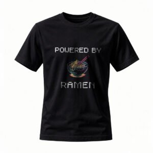 Powered By Ramen Pixel Art T-Shirt Men's Casual Wear