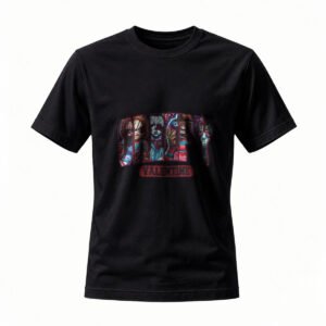 Valentine Horror Characters T-Shirt Men's Black Graphic Tee