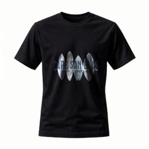 Cape San Blas Surf Company Men's T-Shirt Black Wave Design
