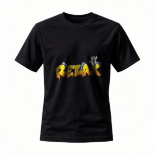 Relax Graffiti Style T-Shirt Men's Casual Wear
