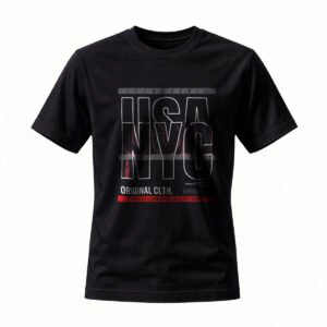 USA NYC Original Cloth Men's T-Shirt Streetwear Fashion Black