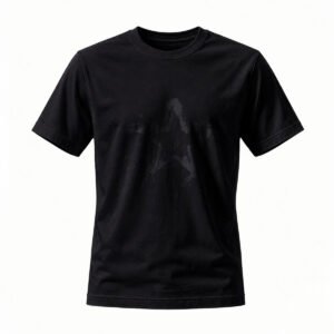 Black T-Shirt with Subtle Star Print Men's Casual Wear