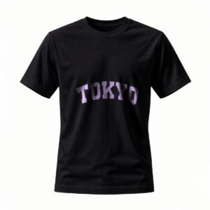 Tokyo Purple Print Men's T-Shirt Casual Streetwear Fashion