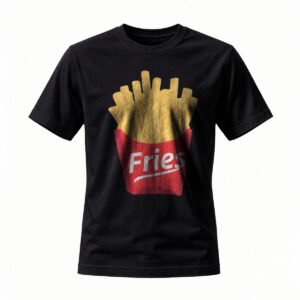 Fries Print Men's T-Shirt Fast Food Lover Gift Casual Wear