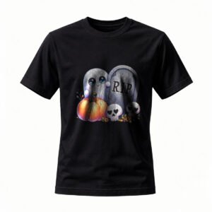Cute Halloween Ghost Graveyard T-Shirt for Men / Women