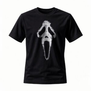 Scream Ghost Face T-Shirt Men's Horror Movie Tee Black Cotton