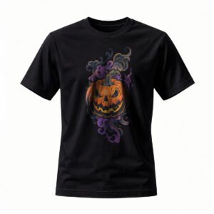Halloween Pumpkin Ghost T-Shirt Men Women Spooky Party Costume Tee
