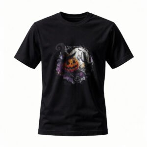 Halloween Pumpkin Witch Hat Ghost T-Shirt Men Women Spooky Party Tee