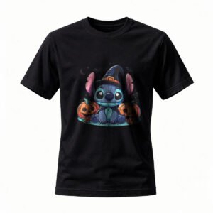Stitch Halloween Witch T-Shirt for Men / Women Cute Cartoon Tee