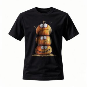 Stacked Pumpkin Faces Halloween T-Shirt for Men / Women