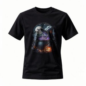 Halloween Witch Cauldron Magic Moon T-Shirt for Men / Women
