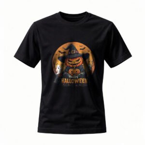 Halloween Pumpkin Witch T-Shirt Men Women Spooky Costume Tee Party Gift