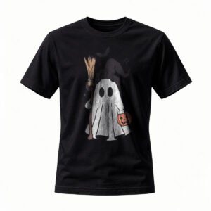 Halloween Ghost Witch T-Shirt Funny Spooky Design for Men / Women