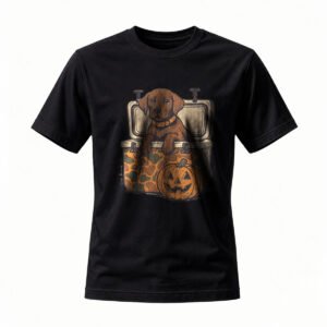 Halloween Dog in Cooler T-Shirt Men's Women's Funny Fall Gift