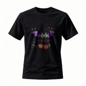 Halloween Bat Pumpkin T-Shirt Men Women Spooky Season Tee