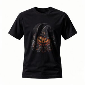 Halloween Pumpkin Witch Hat T-Shirt for Men / Women Spooky Party Wear