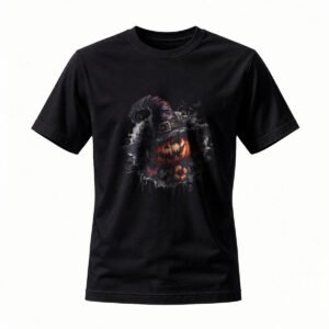 Halloween Pumpkin Witch Hat T-Shirt Men Women Spooky Costume Tee