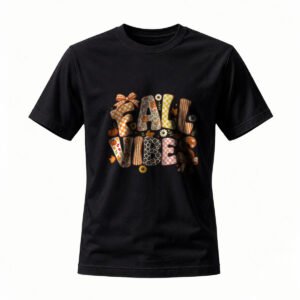 Fall Vibes T-Shirt Autumn Floral Design Men's Women's Tee