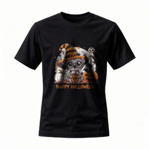 Cute Halloween Cat T-Shirt for Men / Women Happy Halloween Party Tee