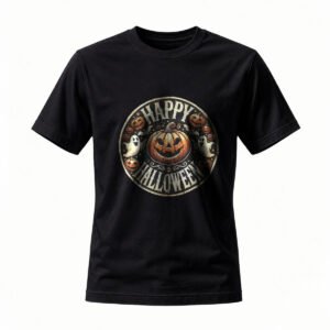 Happy Halloween Pumpkin Ghost T-Shirt Men Women Funny Costume Tee Party Gift