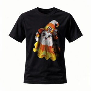 Cute Halloween Ghost Candy Corn T-Shirt for Men / Women