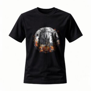 Happy Halloween Castle Pumpkin T-Shirt for Men / Women