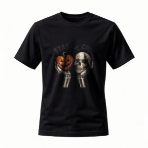 Halloween Skull Pumpkin T-Shirt Stay Creepy Men's Women's Tee
