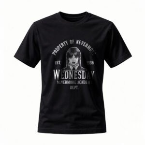 Wednesday Addams Nevermore Academy T-Shirt Men Women Gothic Vintage Tee