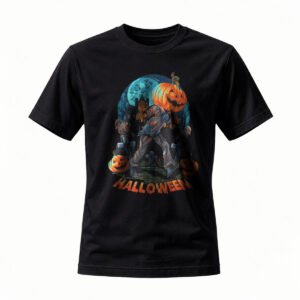 Halloween Pumpkin Man T-Shirt Men's Spooky Costume Tee Party Gift