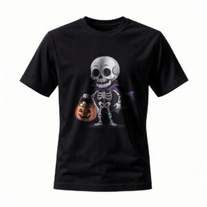 Cute Skeleton Halloween T-Shirt for Men / Women Funny Costume Party Tee