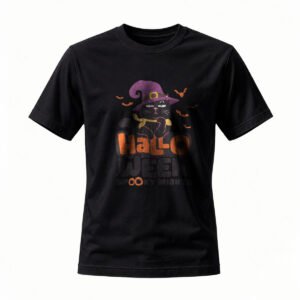Halloween Cat Witch T-Shirt Spooky Night Design for Men / Women
