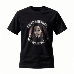 Wednesday Addams T-Shirt On Wednesdays We Wear Black Men's Women's Tee