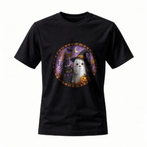 Boo Y'all Halloween Ghost Cat T-Shirt for Men / Women