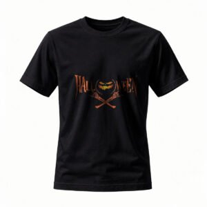 Halloween Pumpkin Skull T-Shirt Men Women Spooky Costume Party Tee