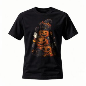 Halloween Pumpkin Cat T-Shirt for Men / Women Spooky Costume Tee
