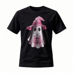 Halloween Ghost Witch Hat T-Shirt for Men / Women Funny Costume Tee