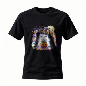 Cute Halloween Ghost T-Shirt for Men / Women Fun Party Costume Tee