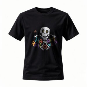 Happy Halloween Skeleton T-Shirt for Men / Women Funny Costume Party Tee