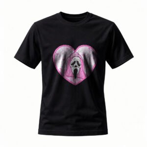 Scream Ghost Heart Design T-Shirt for Men / Women Halloween Gift