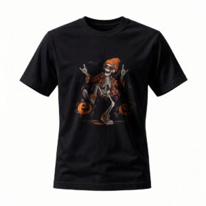 Halloween Skeleton T-Shirt Men's Women's Funny Punk Rock Design