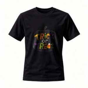 Trick or Treat Pumpkin T-Shirt Halloween Fun Tee for Men / Women