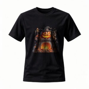 Halloween Pumpkin Fireplace Men's T-Shirt Spooky Gift