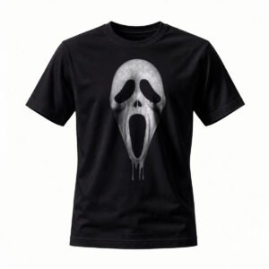 Scream Mask Horror T-Shirt Men Women Halloween Costume Tee