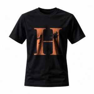 Halloween Letter H T-Shirt Men Women Spooky Witch Bat Design