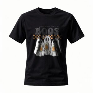 Just Here for the Boos Ghost Beer T-Shirt Halloween Funny Men's Tee
